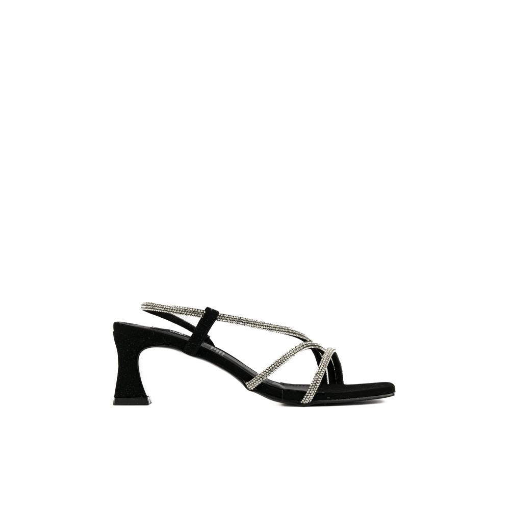 Foto 2 pulgar | Tacon Bajito 7cm Con Brillo Elegante Para Dama Walki Rafaela Negro