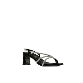 Foto 3 | Tacon Bajito 7cm Con Brillo Elegante Para Dama Walki Rafaela Negro