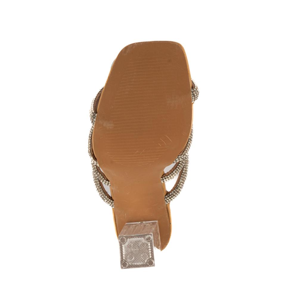 Foto 6 pulgar | Tacón Transparente Cristal 12cm Para Mujer Walki Camila Beige