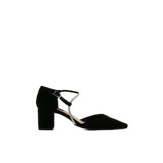 Foto 1 | Zapatilla Tacón Puntal Elegante 7cm Para Mujer Walki Bianca Negro