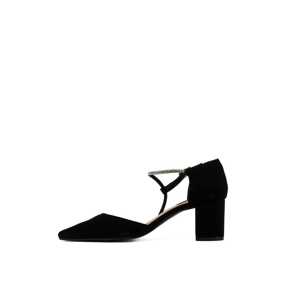 Foto 5 pulgar | Zapatilla Tacón Puntal Elegante 7cm Para Mujer Walki Bianca Negro