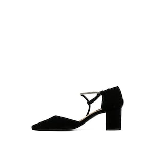 Foto 4 | Zapatilla Tacón Puntal Elegante 7cm Para Mujer Walki Bianca Negro