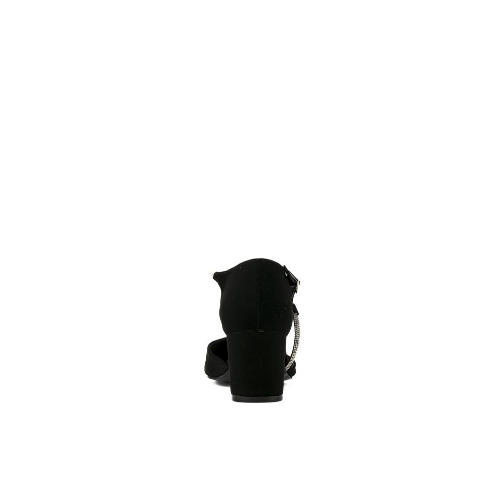 Foto 6 pulgar | Zapatilla Tacón Puntal Elegante 7cm Para Mujer Walki Bianca Negro
