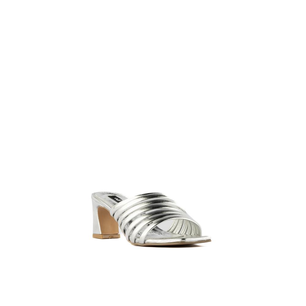 Foto 4 pulgar | Sandalia Tacón Multi Tiritas Bajo 7cm Para Mujer Walki Adela Plateado
