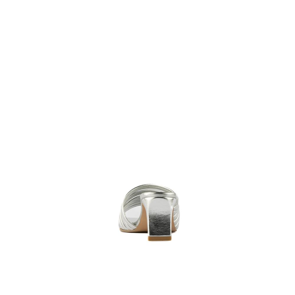 Foto 5 pulgar | Sandalia Tacón Multi Tiritas Bajo 7cm Para Mujer Walki Adela Plateado