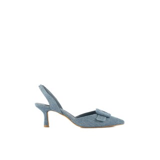 Foto 1 | Zapatilla Mule Puntal Casual 7cm Para Mujer Walki Lourdes Azul Petroleo