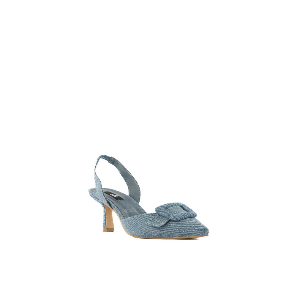 Foto 4 pulgar | Zapatilla Mule Puntal Casual 7cm Para Mujer Walki Lourdes Azul Petroleo