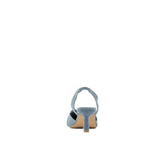 Foto 4 | Zapatilla Mule Puntal Casual 7cm Para Mujer Walki Lourdes Azul Petroleo