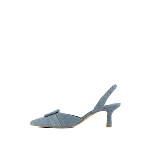 Foto 5 | Zapatilla Mule Puntal Casual 7cm Para Mujer Walki Lourdes Azul Petroleo