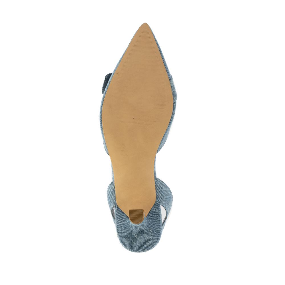 Foto 7 pulgar | Zapatilla Mule Puntal Casual 7cm Para Mujer Walki Lourdes Azul Petroleo