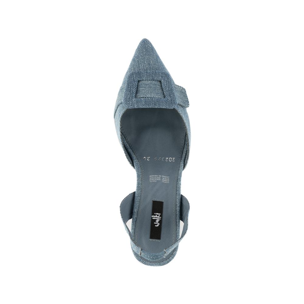 Foto 8 pulgar | Zapatilla Mule Puntal Casual 7cm Para Mujer Walki Lourdes Azul Petroleo