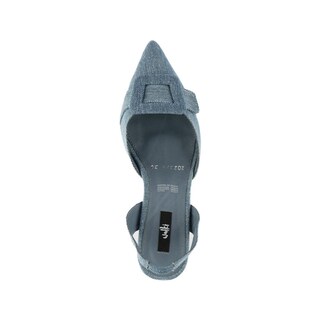 Foto 7 | Zapatilla Mule Puntal Casual 7cm Para Mujer Walki Lourdes Azul Petroleo