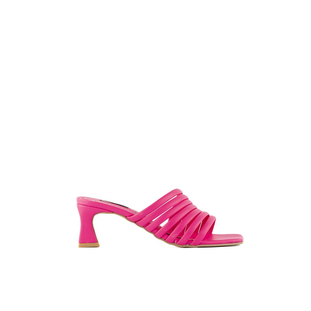 Foto 3 pulgar | Sandalia Tacón Multi Tiritas Bajo 7cm Para Mujer Walki Adela Rosa