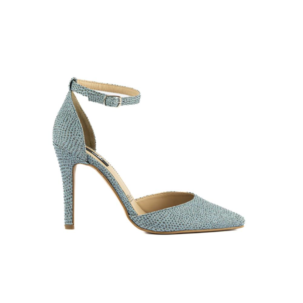 Foto 2 pulgar | Zapatilla Tacón Puntal Casual 10.5cm De Mujer Walki Walkiria Azul Petroleo