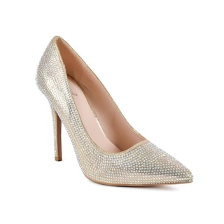 Foto 1 | Zapatilla Tacón Puntal Casual 11cm Para Mujer Walki Wendy Dorado