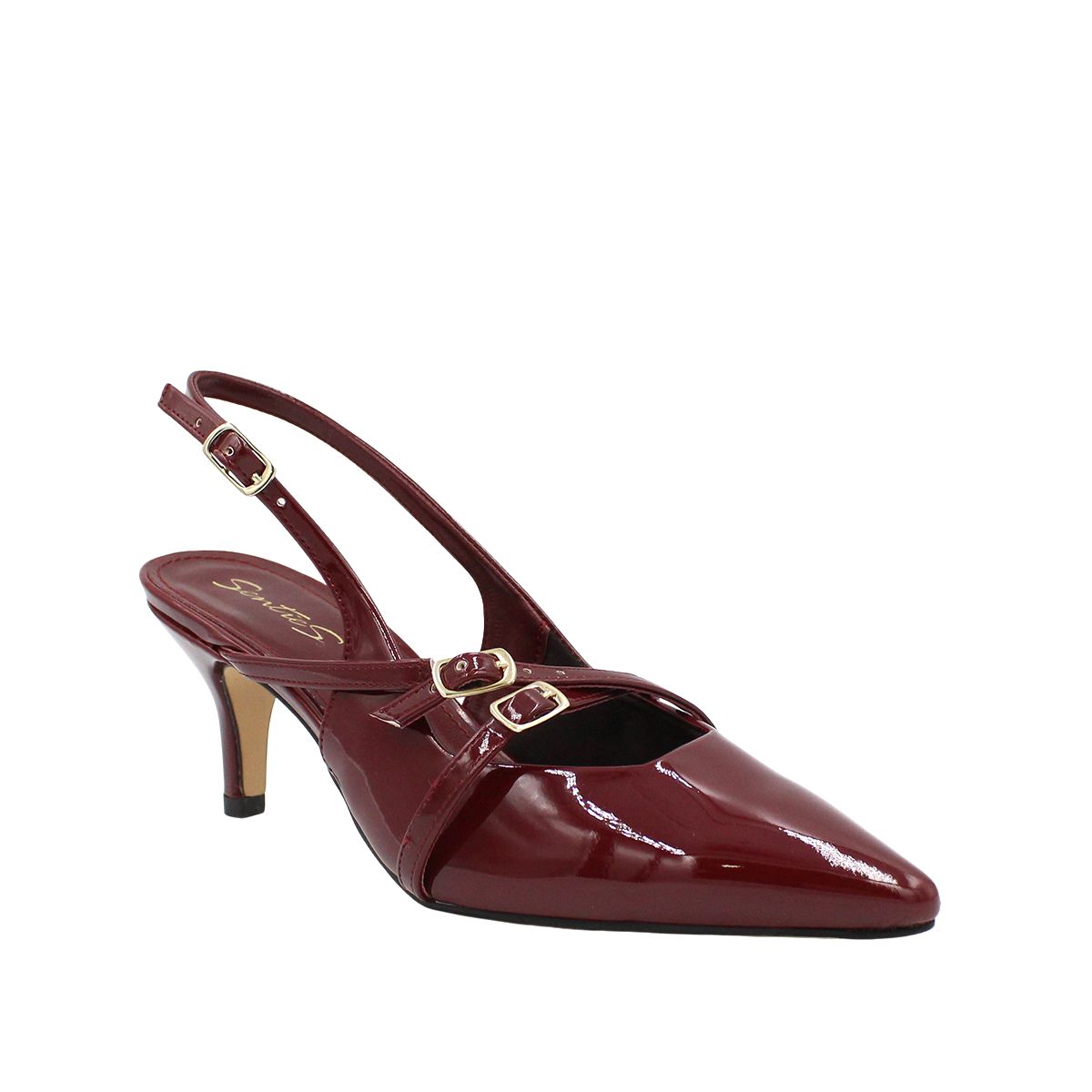 Foto 2 | Zapatillas Puntales De Tacón Bajito Mary Jane Con Doble Hebilla Liliana