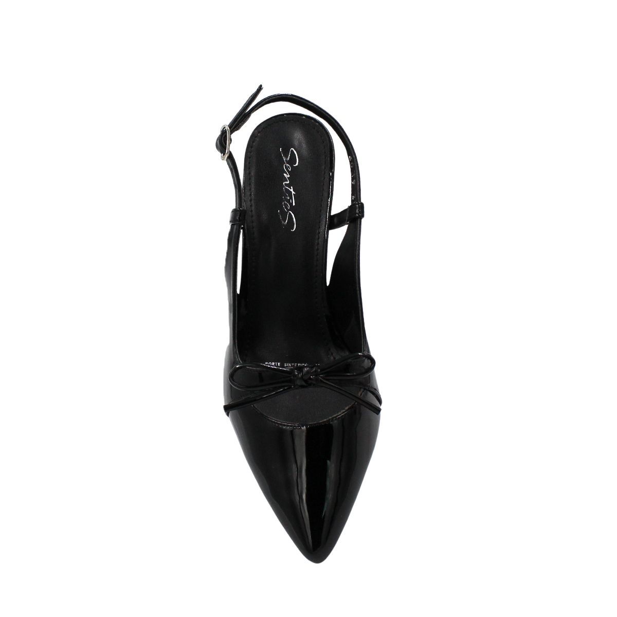 Foto 7 pulgar | Zapatillas Puntales Destalonadas Con Tacón Bajito Y Moño Fernanda
