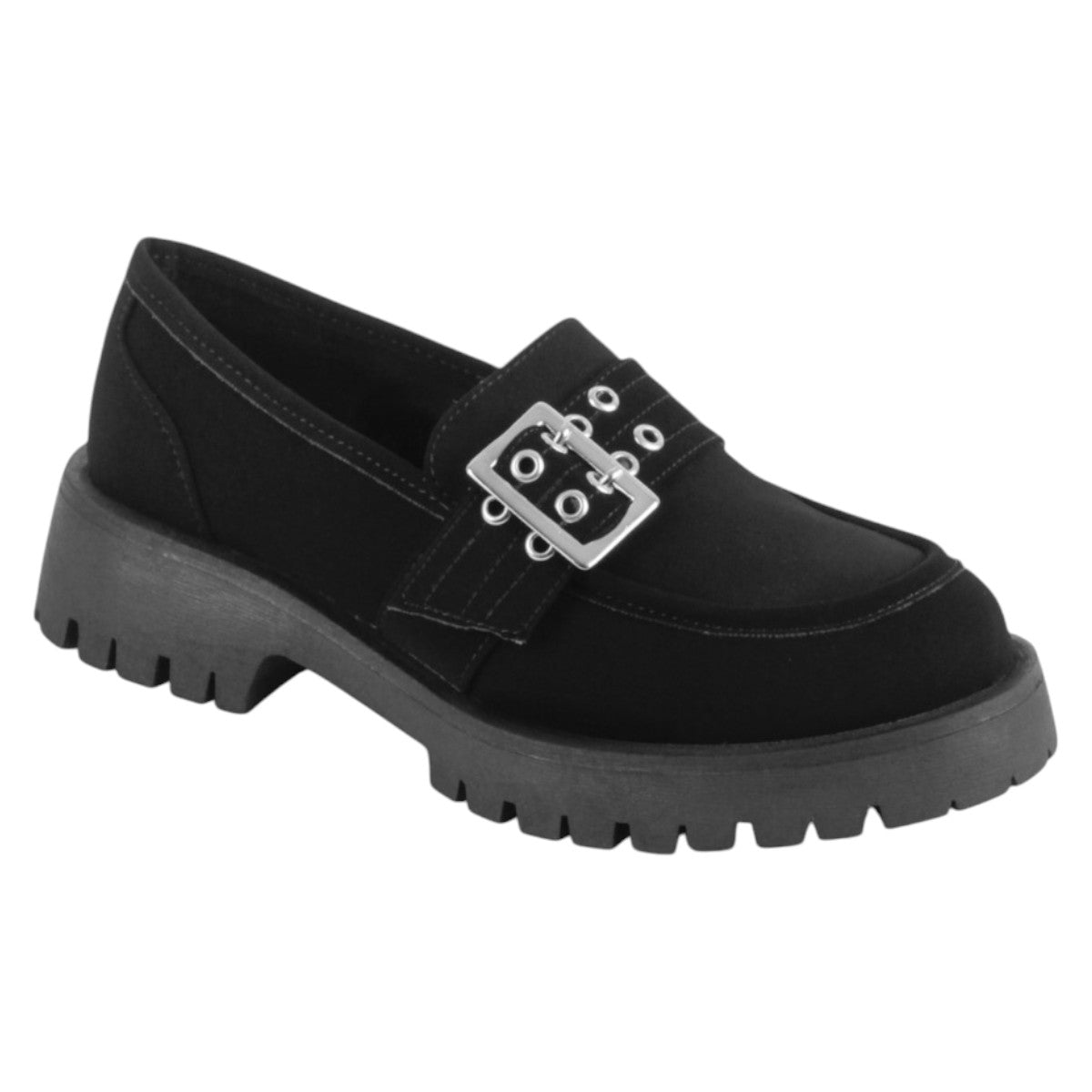 Foto 2 pulgar | Mocasines Exterior Piel De Durazno Color Negro Para Mujer De Rbcollection
