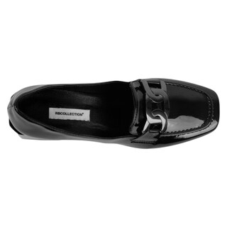 Foto 3 | Zapatillas Exterior Charol Color Negro Para Mujer De Rbcollection