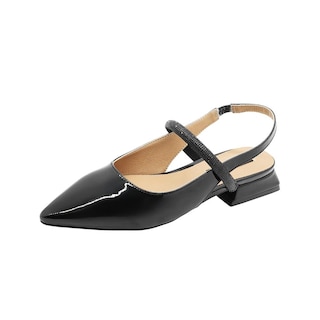 Foto 4 | Flat Balerina Dama Color Negro Tacon Ancho Salamandra Correa Negro