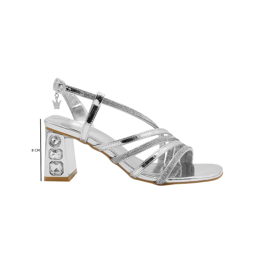 Foto 3 | Zapatilla Sandalia Plata Wildcat Tiras Broche Color Plateado Plateado