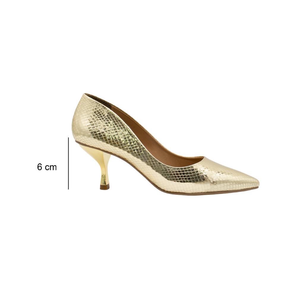 Foto 5 pulgar | Zapatilla Salamandra  Para Dama Stiletto Oro Ingles Dorado