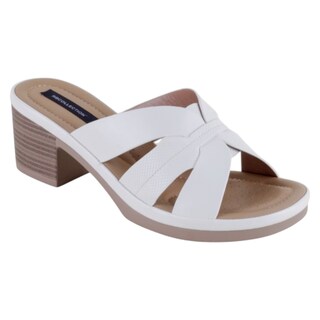 Foto 1 | Sandalia Con Tacón Exterior Piel Vegana Color Blanco Para Mujer De Rbcollection