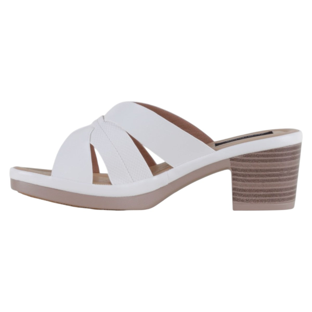 Foto 4 pulgar | Sandalia Con Tacón Exterior Piel Vegana Color Blanco Para Mujer De Rbcollection