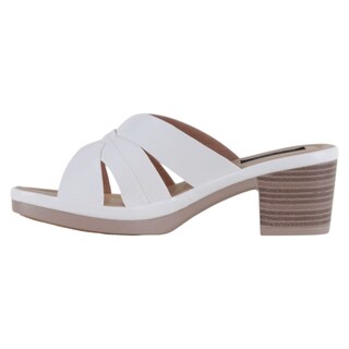 Foto 3 | Sandalia Con Tacón Exterior Piel Vegana Color Blanco Para Mujer De Rbcollection