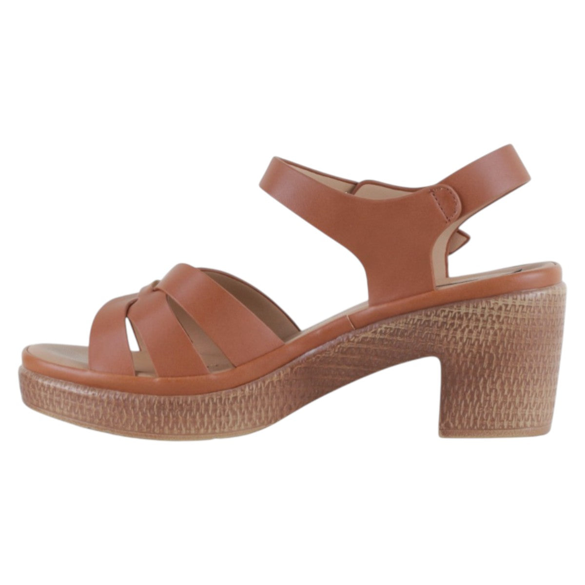 Foto 4 pulgar | Sandalia Con Tacón Exterior Piel Vegana Color Café Para Mujer De Rbcollection