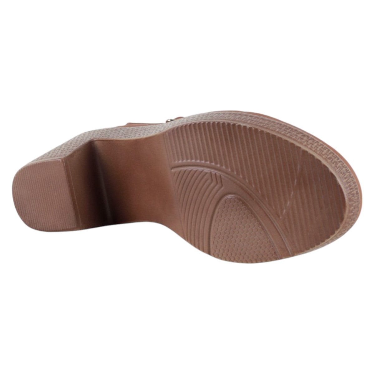 Foto 5 pulgar | Sandalia Con Tacón Exterior Piel Vegana Color Café Para Mujer De Rbcollection