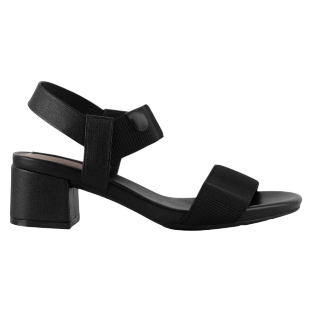 Foto 3 pulgar | Sandalia Con Tacón Exterior Piel Vegana Color Negro Para Mujer De Rbcollection