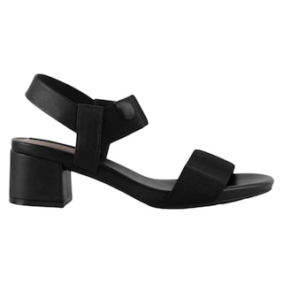 Foto 2 | Sandalia Con Tacón Exterior Piel Vegana Color Negro Para Mujer De Rbcollection