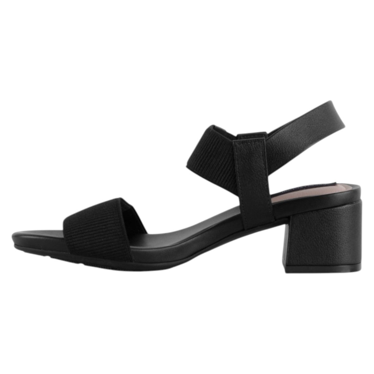 Foto 4 pulgar | Sandalia Con Tacón Exterior Piel Vegana Color Negro Para Mujer De Rbcollection