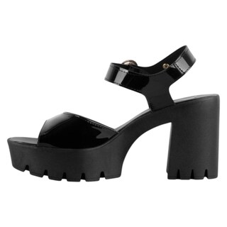 Foto 3 | Sandalia Con Tacón Exterior Charol Color Negro Para Mujer De Rbcollection
