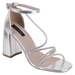 Foto 1 | Sandalia Con Tacón Exterior Sintético Color Plata Para Mujer De Rbcollection
