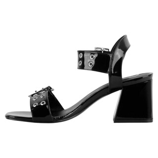Foto 3 | Sandalia Con Tacón Exterior Charol Color Negro Para Mujer De Rbcollection
