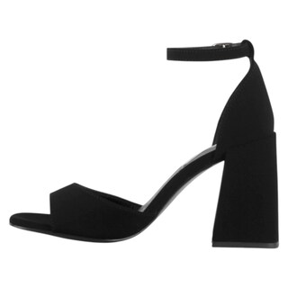 Foto 3 | Sandalia Con Tacón Exterior Textil Color Negro Para Mujer De Rbcollection