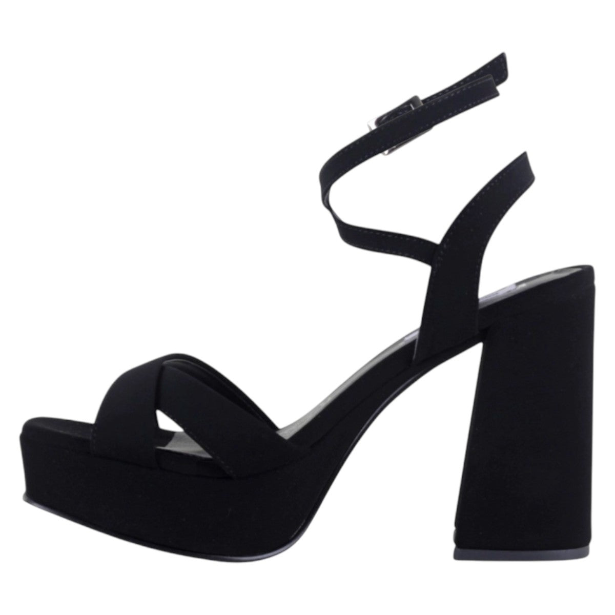 Foto 4 pulgar | Sandalia Con Tacón Exterior Textil Color Negro Para Mujer De Rbcollection