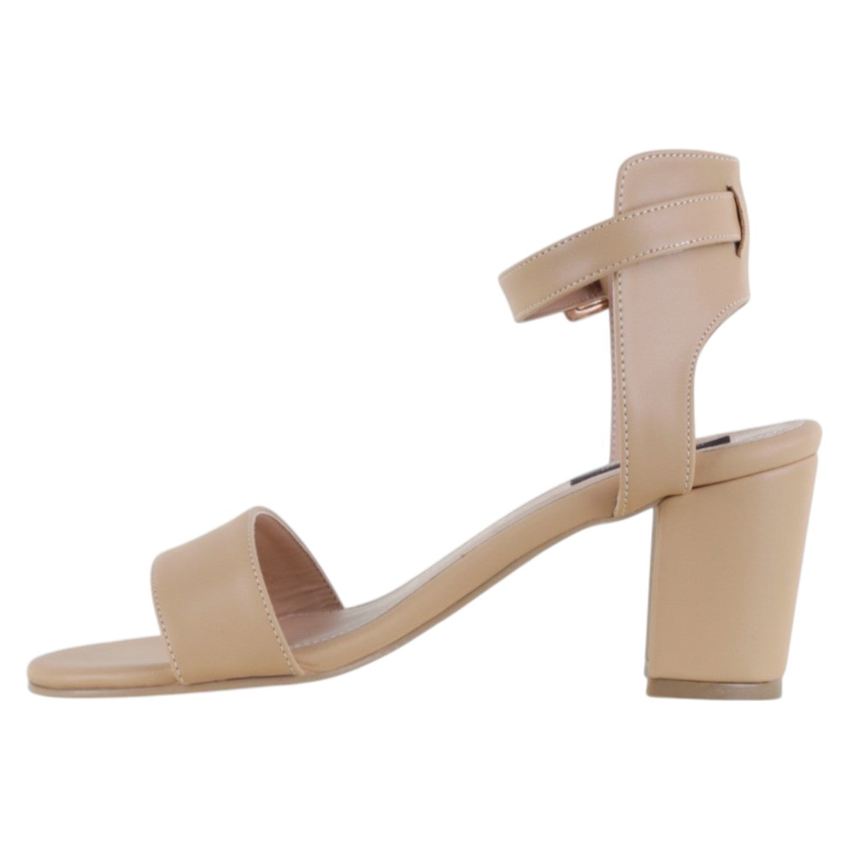 Foto 4 pulgar | Sandalia Con Tacón Exterior Piel Vegana Color Café Para Mujer De Rbcollection