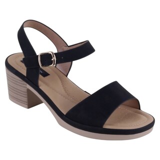 Foto 1 | Sandalia Con Tacón Exterior Textil Color Negro Para Mujer De Rbcollection