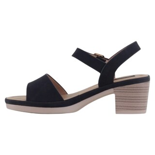 Foto 3 | Sandalia Con Tacón Exterior Textil Color Negro Para Mujer De Rbcollection