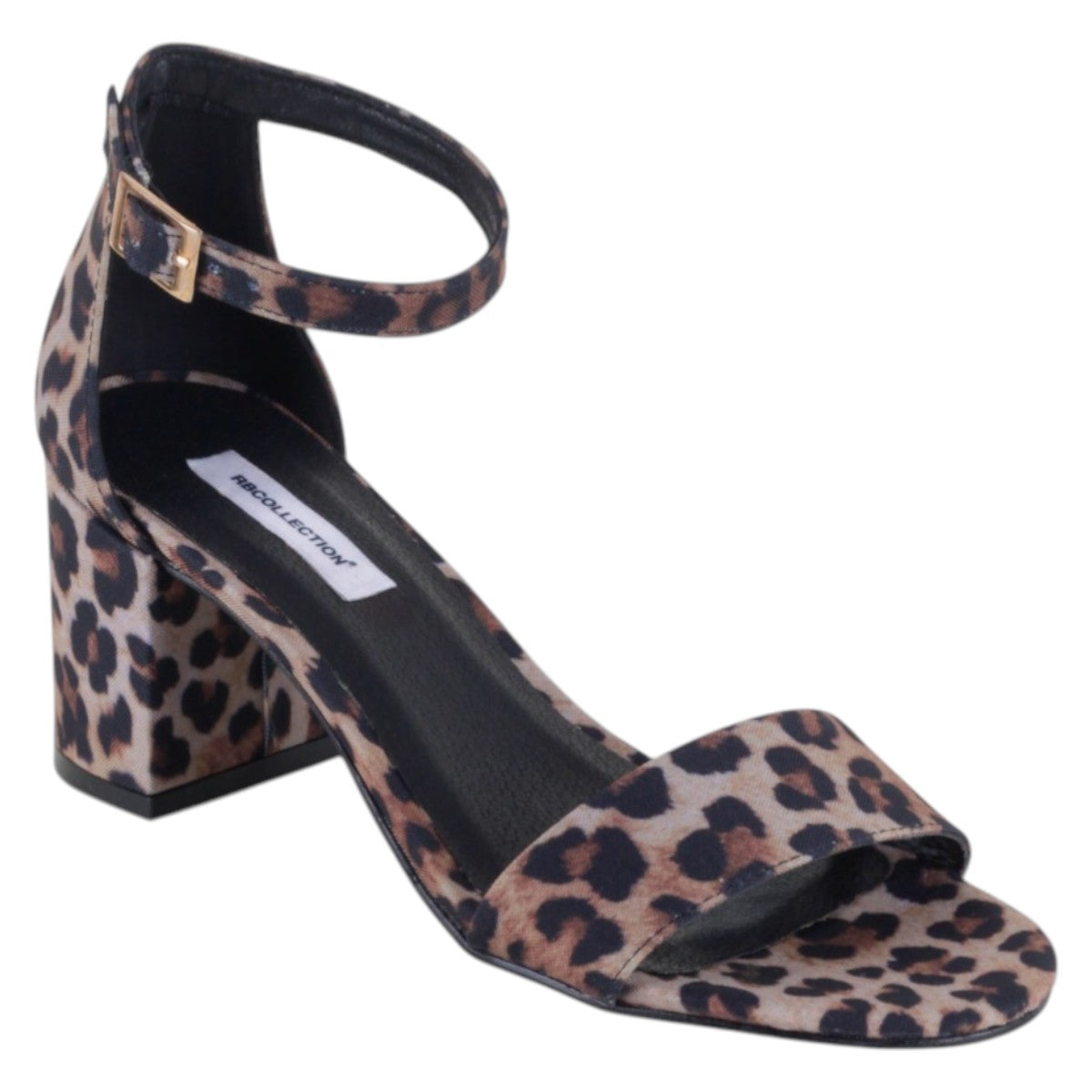 Sandalia Con Tacón Exterior Textil Color Café Para Mujer De Rbcollection