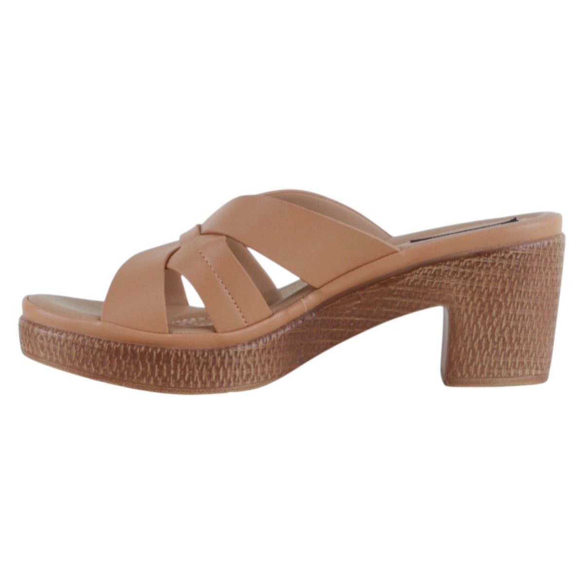 Foto 4 pulgar | Sandalia Con Tacón Exterior Piel Vegana Color Café Para Mujer De Rbcollection