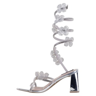 Foto 3 | Sandalia Con Tacón Exterior Sintético Color Plata Para Mujer De Rbcollection