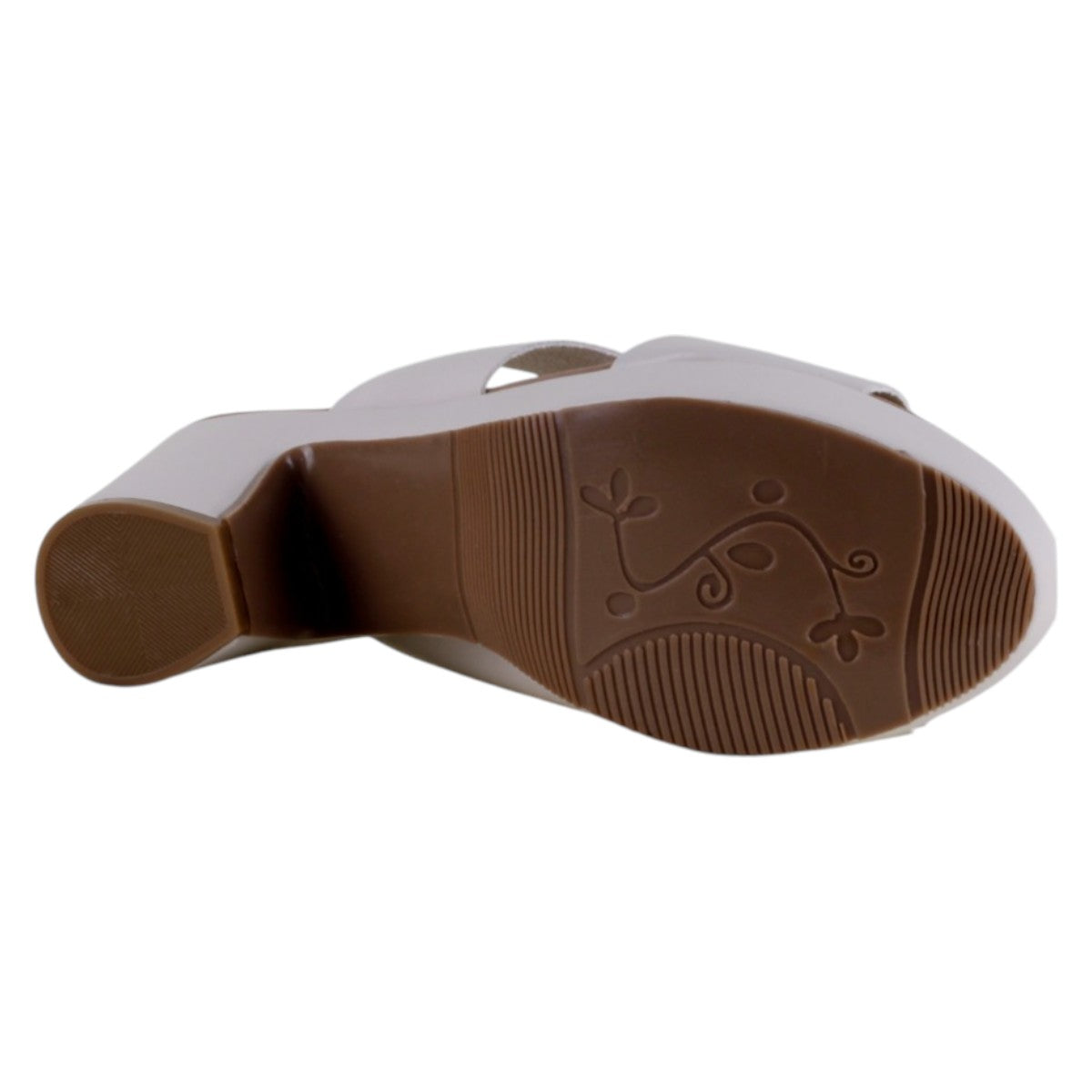 Foto 5 pulgar | Sandalia Con Tacón Exterior Piel Vegana Color Beige Para Mujer De Rbcollection