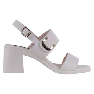 Foto 2 | Sandalia Con Tacón Exterior Piel Vegana Color Beige Para Mujer De Rbcollection