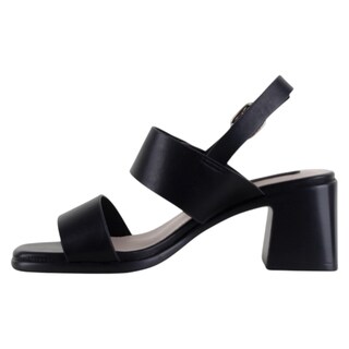 Foto 3 | Sandalia Con Tacón Exterior Piel Vegana Color Negro Para Mujer De Rbcollection