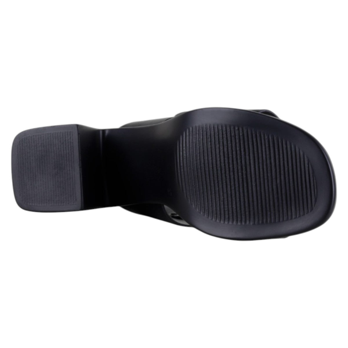 Foto 5 pulgar | Sandalia Con Tacón Exterior Piel Vegana Color Negro Para Mujer De Rbcollection