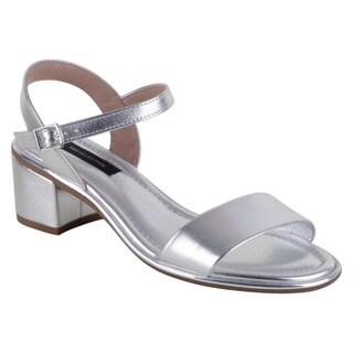 Foto 1 | Sandalia Con Tacón Exterior Sintético Color Plata Para Mujer De Rbcollection
